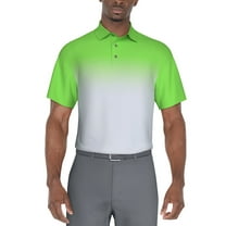 Pga Tour Mens Regular fit Short Sleeve Golf Polo Shirt Large Green Stretch
