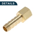 thumbnail image 7 of Unique Bargains Brass Hose Barb Fittings 5/16" OD 1/8"NPT Female Thread Connector for Air Water Oil Gas Fuel 1 Pc Gold Tone, 7 of 7