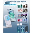 thumbnail image 3 of TXXTOL Cargador inalámbrico magnético Cargador Mag-Safe para iPhone 16/15/14/13/12 Series Soporte/almohadilla de carga inalámbrica con imán convertible con adaptador de 20 W Cable de 5 pies para iPhon, 3 of 5