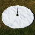 thumbnail image 6 of FlareFable 59Inch White Faux Fur Christmas Tree Skirt, Pure White Elegant Home Tree Skirt Ornament, Round Xmas Party Mat for Room Base Decor Indoor, Perfect Winter Holiday Christmas Decorations, 6 of 16