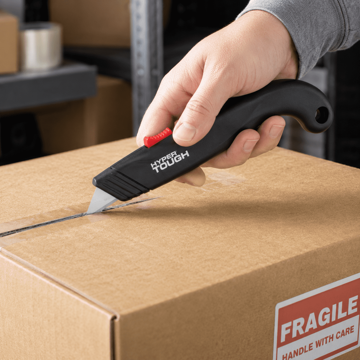Hyper Tough Ceramic Box Cutter with Auto-Lock Blade