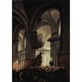 thumbnail image 3 of Pierre-Antoine Demachy 11x14 Black Modern Framed Museum Art Print Titled - Capuchin Sermon in the Saint-Roch Church (1780), 3 of 5