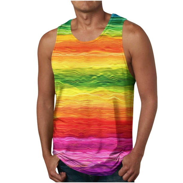 Camiseta de Cuello Redondo sin Mangas para Hombres Camiseta de Cuello Redondo para Hombres