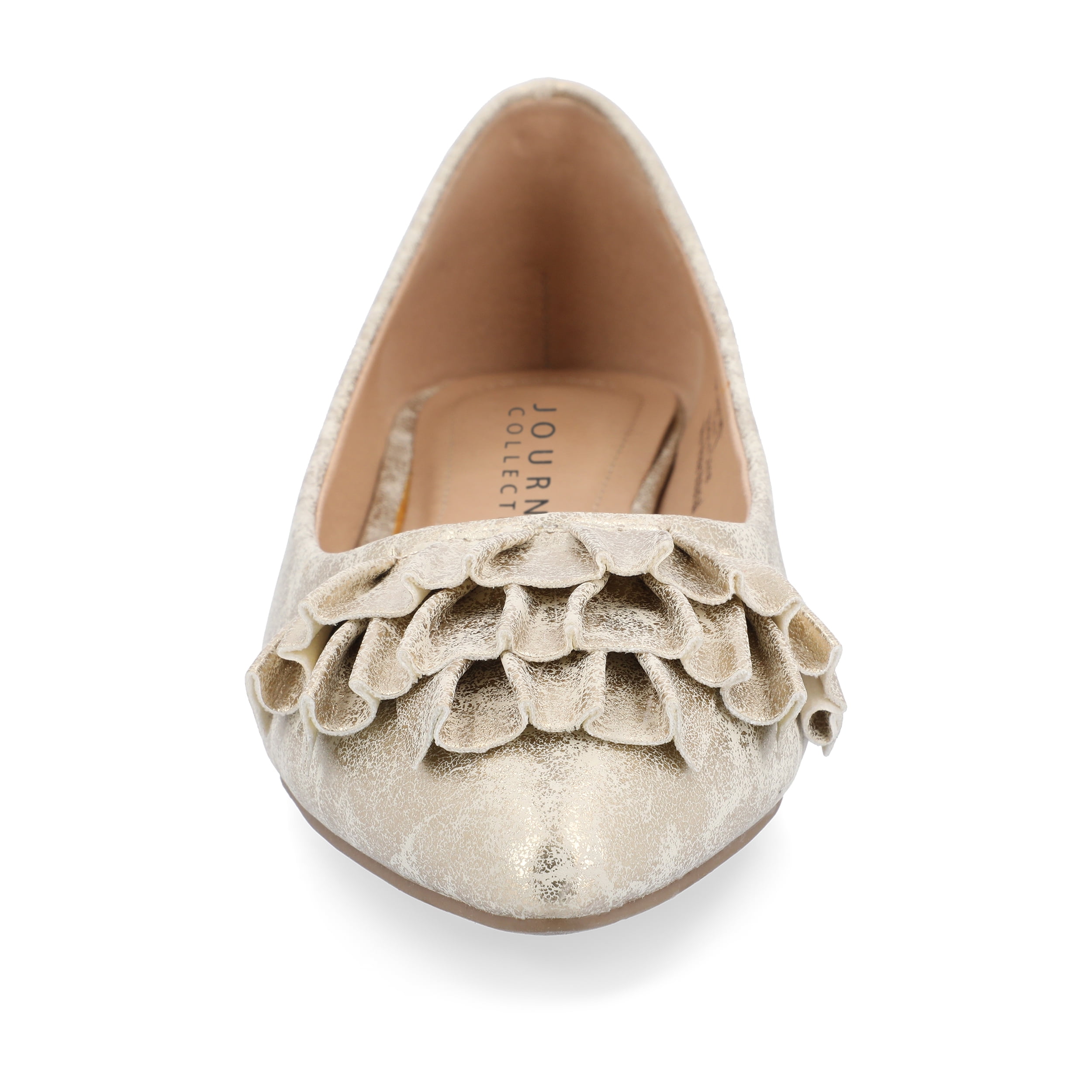 Journee Womens Judy Slip On Pointed Toe Ballet Flats, Widths Available