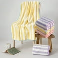 thumbnail image 1 of Set de toallas de baño sobredimensionadas - microfibra de terciopelo 70x140 cm, muy absorbente y de secado rápido para uso en spa, gimnasio y hotel - amarillo, rosa, morado, 1 of 7