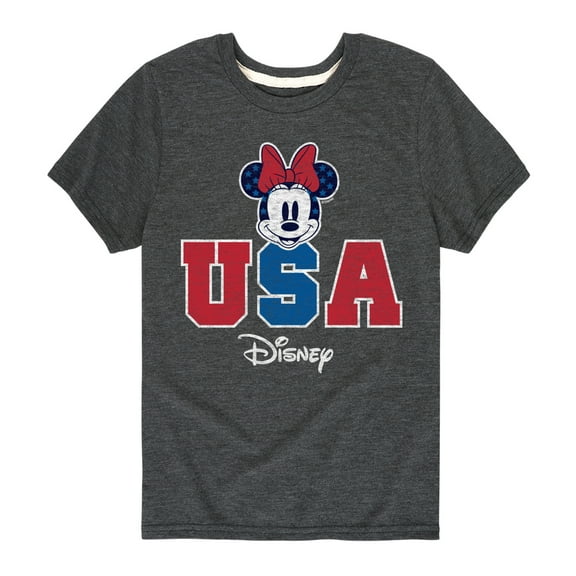 Disney - Americana - Minnie USA - Toddler And Youth Short Sleeve Graphic T-Shirt