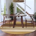 thumbnail image 3 of Round Rugs 5Ft, Vintage Yellow Wood Round Area Rug Washable Indoor Throw Carpet, Farmhouse Retro Wooden Plank Soft Non Slip Circle Rug for Cabinet Bathroom Home Decor Aesthetic, 3 of 8
