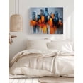 thumbnail image 3 of Blue Burnt Orange Wall Art for Living Room,Canvas Picture Wall Decor for Bathroom Bedroom,Modern Oil Painting Geometric Abstract Painting Artwork for Office Kitchen Hallway Dining Room Decor 20"x24", 3 of 8