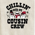 thumbnail image 3 of Instant Message - Chillin With My Cousin Crew Chistmas - Toddler & Youth Crewneck Fleece Sweatshirt, 3 of 6