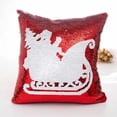thumbnail image 4 of Rojo de lentejuelas copo de nieve Reno letra patrón sofá decoración del hogar fundas de almohada de coche funda de almohada suave funda de almohada 40x40cm Sweethay JR0775-05, 4 of 6
