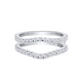 thumbnail image 1 of Round White Cubic Zirconia Enhancer Guard Ring 14K White Gold Ring Size - 9, 1 of 3