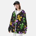 thumbnail image 5 of Kll Mardi Gras Carnival4 Print Men'S Women’s Upf 50+ Sun Protection Outdoor Hoodie Jacket Long Sleeve Fishing Hiking Performance Shirt- 3x-Large, 5 of 8