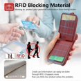 thumbnail image 5 of Y3 For iPhone 16 Pro Case Card Holder Kickstand Leather+TPU Phone Cover with Zipper Pocket - Grey, 5 of 5