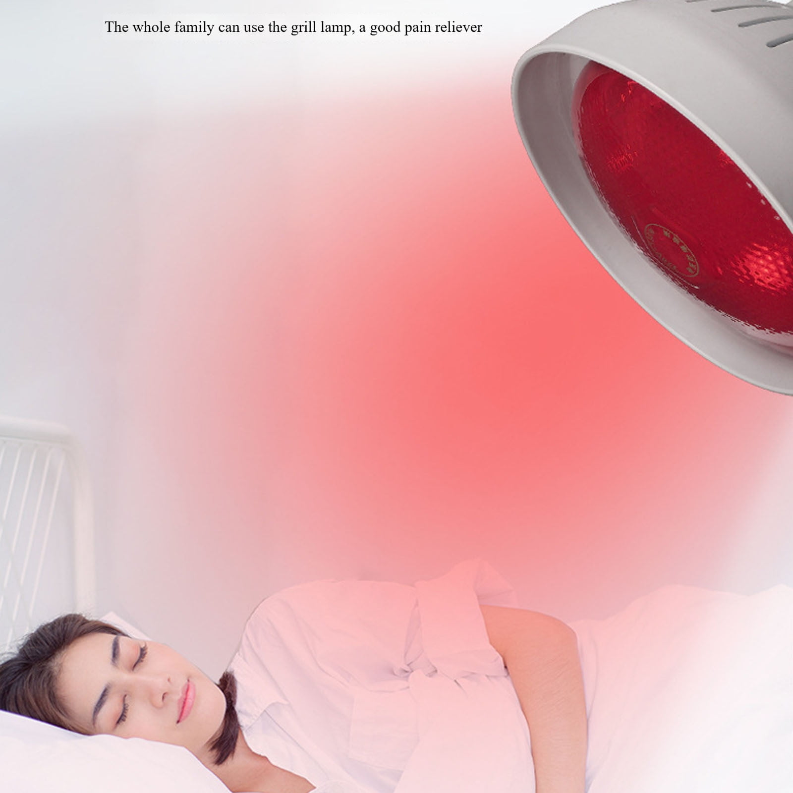 150 LED Red Light Lamp with Adjustable Timer and Infrared Heat for Deep Muscle Relaxation and Facial Skin Care Wellness
