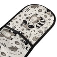 thumbnail image 2 of Dailycode Double Sided Oven Mitt with Loop Heat Resistant Kitchen Long Potholders 7" x 35" Cute Raccoon Leaf, 2 of 6
