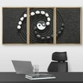 thumbnail image 2 of wall26 - 3 Piece Framed Canvas Wall Art - Zen Stones with Yin and Yang - Modern Home Art Stretched and Framed Ready to Hang - 16"x24"x3 Natural, 2 of 5