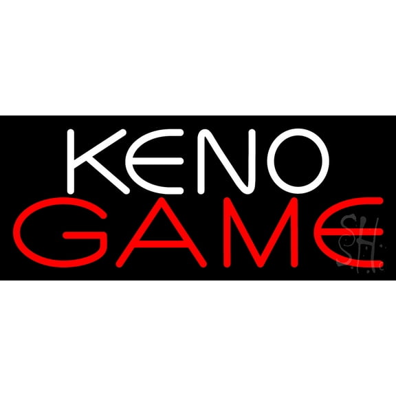 Keno Gems 3 LED Neon Sign 6 x 15 - inches, Black Square Cut Acrylic Backing, with Dimmer - Bright and Premium built indoor LED Neon Sign for wall décor, arcarde, and storefront.