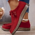 thumbnail image 6 of YOUYEDIAN Flat Shoes for Women Spring Fall Dressy Loafers Slip on Non Slip Casual Walking Shoes Office Closed Toe Orthopedic Shoes (Red), 6 of 7