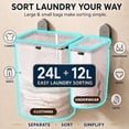 thumbnail image 7 of Riousery Laundry Hamper with 4 Removable Laundry Bags, Collapsible Large and Small Baskets, No-Drill Suction Cup Mount, Space-Saving Clothes Sorter, 7 of 7