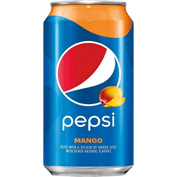 Pepsi Artificial Mango Soda, Mango Flavor, 350ml x 12
