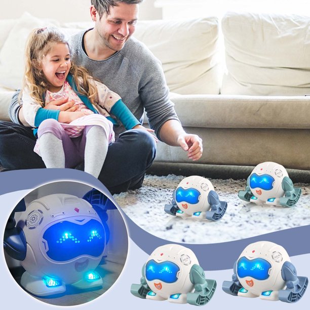 Fiudx Ofertas Y Liquidación Robot De Baile Eléctrico Para Niños, Juguetes Eléctricos Multifunción Con Rotación Inteligente De 360 Grados, Con Luces Y Música, Regalos De Muñecas