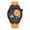 Orange, variant on Fashion Skeleton Men Quartz Watches Luxury Silicone Big Dial Sports Casual Wristwatch Clock
