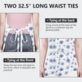 thumbnail image 6 of Pioneer Flower Floral Print Pattern Apron for Women and Men, Cotton Linen Waterproof with Pockets, Adjustable, 33x27 Inch for Kitchen, Gardening, BBQ, Salon, 6 of 6