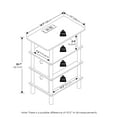 thumbnail image 3 of Furinno Turn-N-Tube 4-Tier Side Table, End Table, Nightstand with Bin Drawers, USB and Type-C Charging Port, Amber Pine/Black/Black, 3 of 7