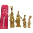 thumbnail image 3 of Santa Muerte Holy Death Grim Reaper with Diamond Eyes 14k Solid Yellow Gold Pendant!!, 3 of 3