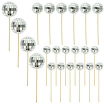 SWETRACE Silver Cake Decoration Balls Birthday Party Organizers 24Pcs 0.8-1.6in