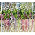 thumbnail image 4 of Sinhoon 12 Pack 1 Piece 3.6 Feet Artificial Fake Wisteria Vine Ratta Hanging Garland Silk Flowers String Home Party Wedding Decor (Pink), 4 of 7