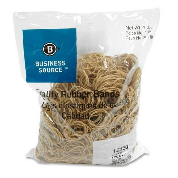 Business Source Quality Rubber Bands Size: #12 - 1.8" Length x 1.1" Width - Sustainable - 2500 / Pack - Rubber - Crepe