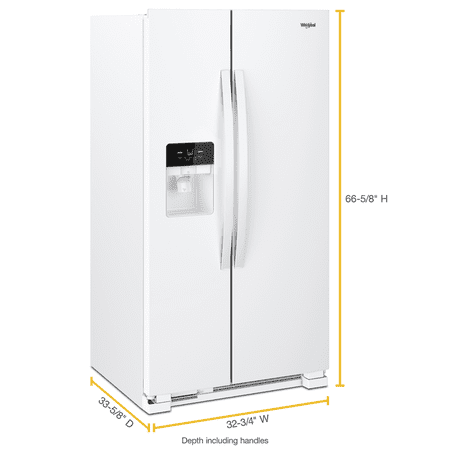 Whirlpool - 21.4 Cu. Ft. Side-by-Side Refrigerator - White