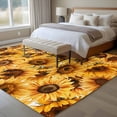 thumbnail image 5 of Yellow Sunflowers 6'x9' Area Rug for Living Room, Watercolor Floral Flowers Vintage Non-Slip Floor Mat Rugs for Bedroom Dining Room, Indoor Large Carpet for Classroom, Nursery Rugs for Playroom, 5 of 9