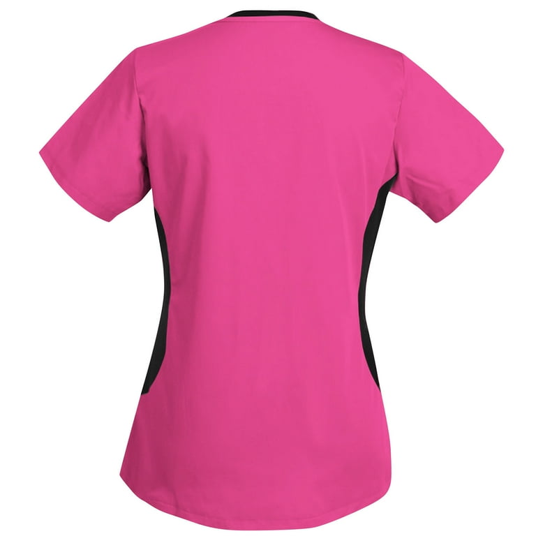 Tops for Women Plus Size Short Sleeve Patchwork V-Neck Printing