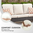 thumbnail image 4 of Vcatnet 5 Pieces Outdoor Patio Furniture All Weather Wicker Conversation Set with Swivel Rocking Chairs for Garden,Poolside,Beige, 4 of 9