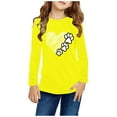 thumbnail image 2 of Huvoen Unisex Baby Solid Color Cotton Sweatshirt Pullover T-Shirt Girls Long Sleeve Prints Shirts Cute Crewnecks Tops Dressy Casual Blouses Clothes Yellow 9 Years, 2 of 5