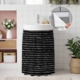 thumbnail image 4 of Black Polka Dots Cabinet Curtains 35"W x 35"L, Modern Abstract Art Aesthetics Sink Skirt for Bathroom Vanity Kitchen Self Adhesive, Dust-Proof Privacy Curtain for Shelves Closet Laundry Room Pantry, 4 of 9