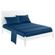 thumbnail image 4 of Conjunto de Sábanas de Cama Conjunto de Sábanas de Cama de Cuatro Piezas, Textiles para el Hogar, Sábanas de Imitación de Satén de Color Sólido, 4 of 6