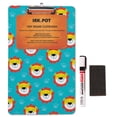 thumbnail image 6 of Inkdotpot Decorative Clipboard Letter Size Clipboard with Low Profile Clip,Retractable Key Hole for Hanging Paperboard for Office School w/ Free Marker & Eraser,Lion-9x15 Inch, 6 of 9