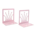 thumbnail image 4 of Crown Bookends para estantes, tapón de libros, metal, Estudio de decoración de estanterías Libro termina el organizador de libros de diario para la, 4 of 8