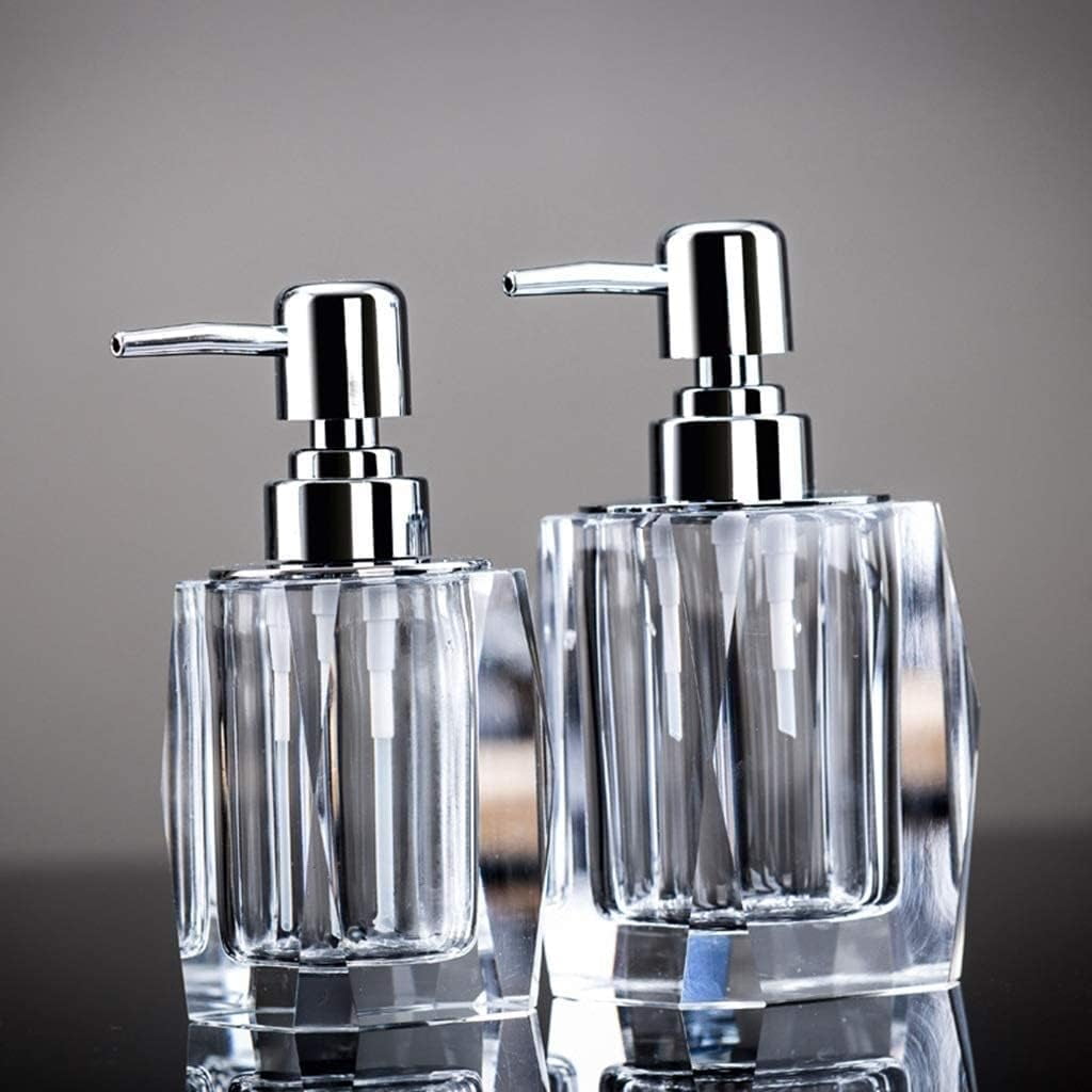 Soap Dispenser Bathroom Shower Dispenser, Bathroom Detergent Bottle, Manual Soap Dispenser, Soap Bottle Crystal Glass Soap Pump 1pc Liquid Dispenser Lotion Bottle (Size : 100ml)
