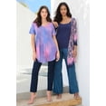 thumbnail image 6 of Roaman's Women's Plus Size Ultra Drape V-Neck Swing Tunic Top, 6 of 6