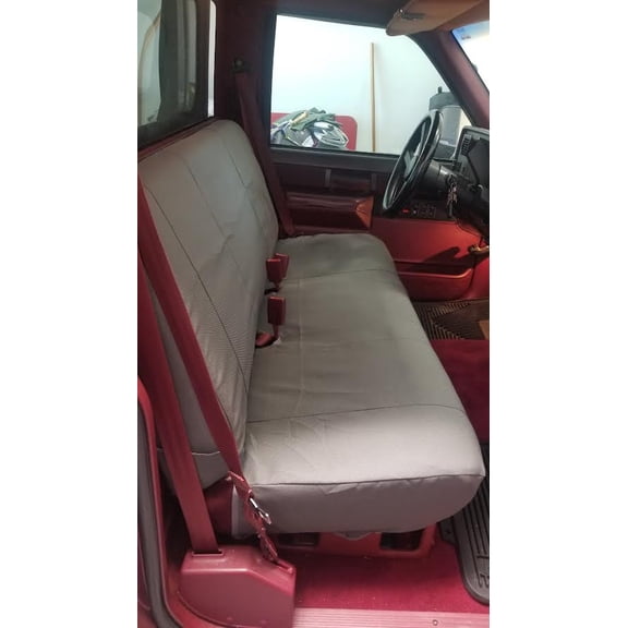 C939 1988-1991 Chevy Silverado and GMC Sierra Solid Bench Seat. Will Not Fit 454 SS Model Made in Tan Twill