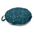 thumbnail image 1 of Cactus Round Floor Cushion with Handle, Continuous Modern Pattern with Abstract Cacti and Triangles, Decorative Pillow for Living Room & Dorms, 18" Round, Petrol Blue Mint Green, by Ambesonne, 1 of 4