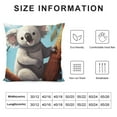 thumbnail image 5 of GOSMITH Koala and Butterfly Print Throw Pillow Cover Corduroy Soft Pillowcase with Hidden Zipper Decorative Cushion Covers for Sofa Living Room Home Decors, 5 of 5