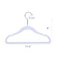 thumbnail image 2 of veeyidd Kids Velvet Clothes Hangers, Non Slip Baby Hangers White (11.6" Inch - 40 Pack), 2 of 5