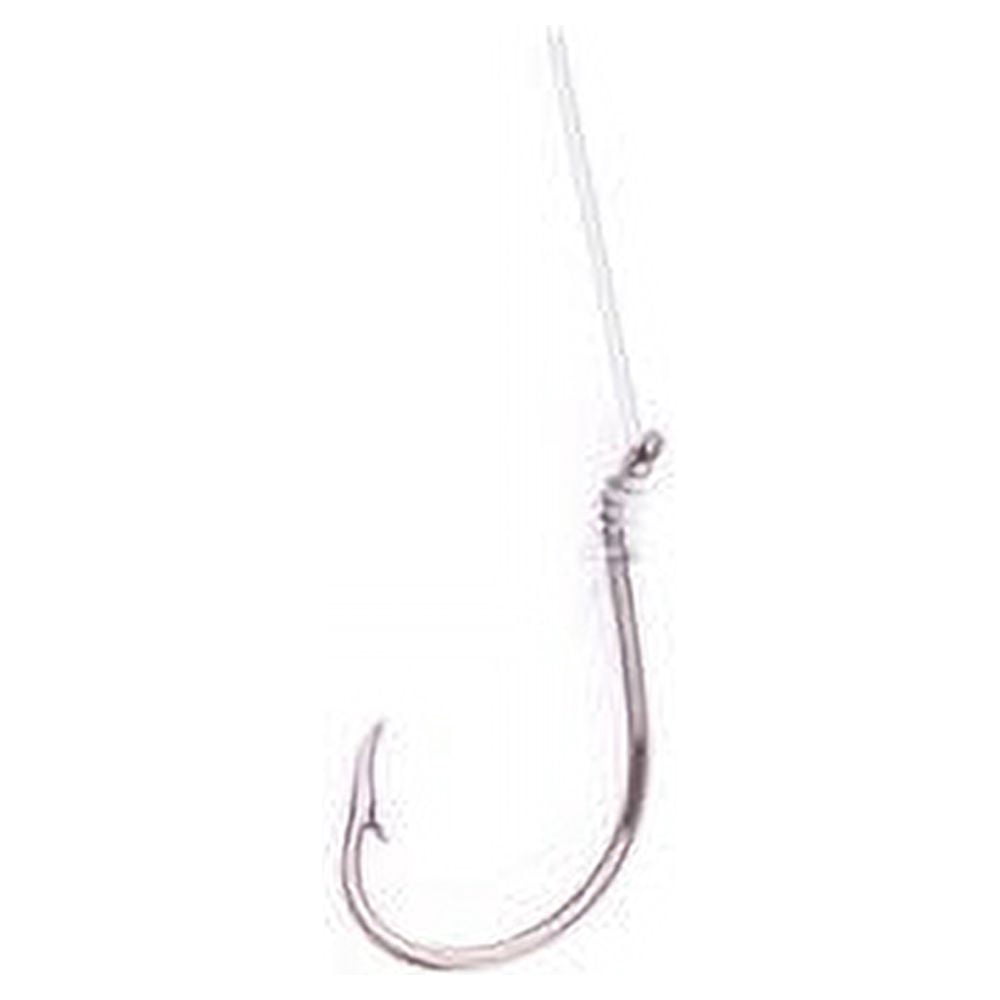 Lazer Sharp 9211H-6/0 Snelled Octopus Plain Shank Hook, Black, Size 6/0, 5 Pack