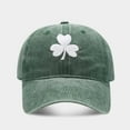 thumbnail image 3 of Irish Green Vintage Baseball Cap Embroidered, Unisex, Adjustable Snapback, for Couples, Made of Durable Blend, One Size Fits Most, 3 of 3
