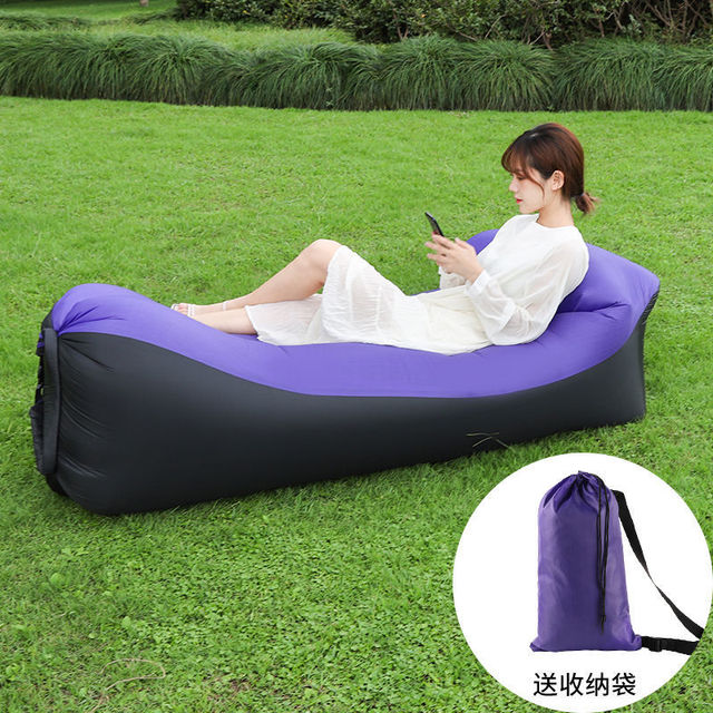 Inflatable Sofa Camping Air Lounger Beach Sleeping Bag Portable